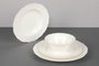 Hermia Juego de Cena de Porcelana de 24 Piezas Blanco